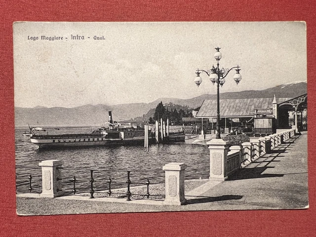 Cartolina - Lago Maggiore - Intra - Quai - 1911