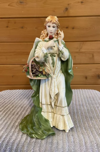 Franklin Mint Musical Irish Lady 12” Porcelain Figurine "The Rose Of Tralee" L2