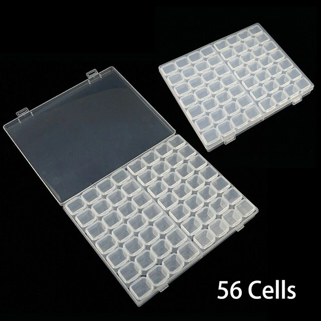Práctica caja de plástico transparente caja de perlas diamante pintura caja de almacenamiento