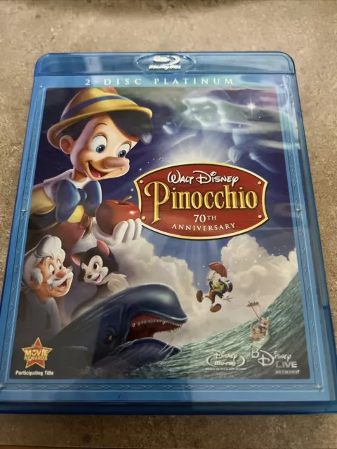 Pinocchio (Blu-ray/DVD, 2009, 3-Disc Set, 70th Anniversary Platinum Edition)