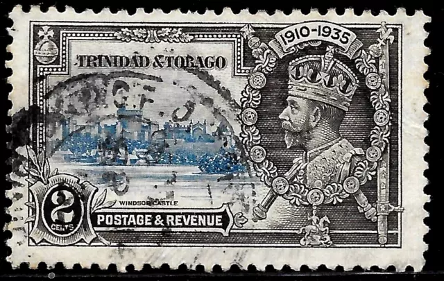 1935 TRINIDAD & TOBAGO SC#43 SG#239 used🔥SILVER JUBILEE/WINDSOR CASTLE🔥