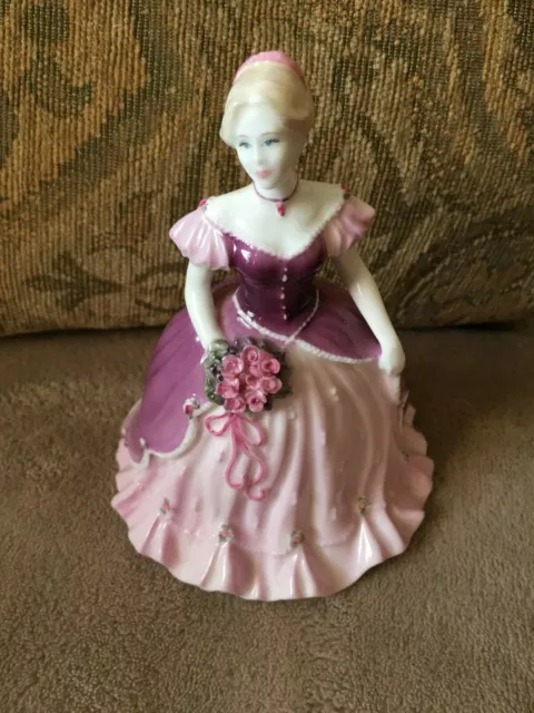 1st Quality: Coalport Debutante 'Marianne' Small Figurine Bone China 1998 