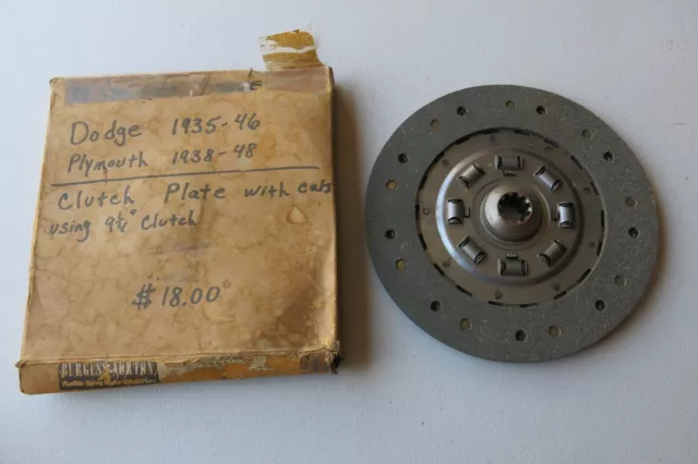 Vintage Burgess Norton CF4650 Clutch Plate for Dodge Plymouth 1935-1948