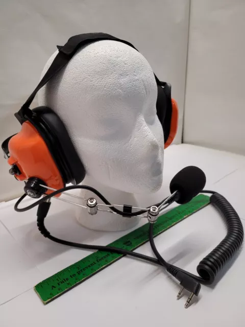 Rugged Radio H2 Intercom Headset Safety Orange Near Mint
