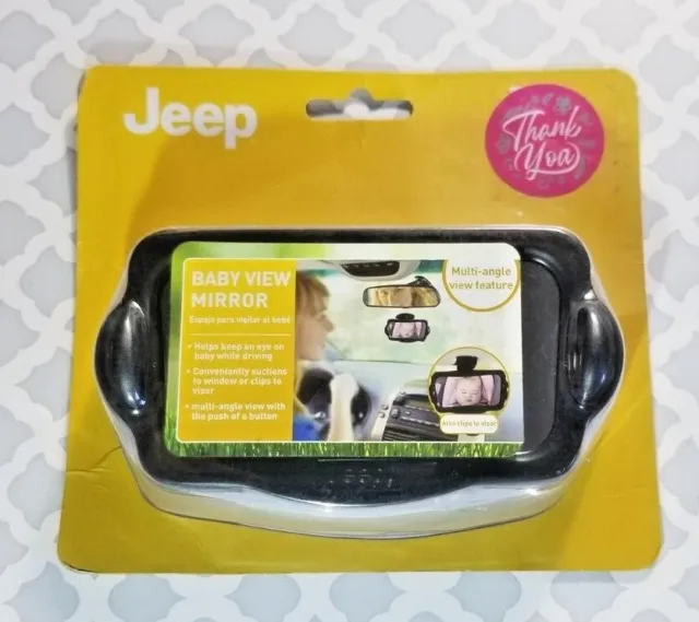 Baby View Mirror Multi-Angle Suctions to Car SUV Window or Clips to Visor NEW