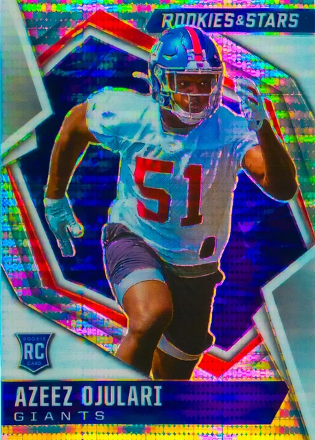 CARTE RECRUE AZEEZ Ojulari RC 2021 Rookies & Stars argent pulsar Prizm ...