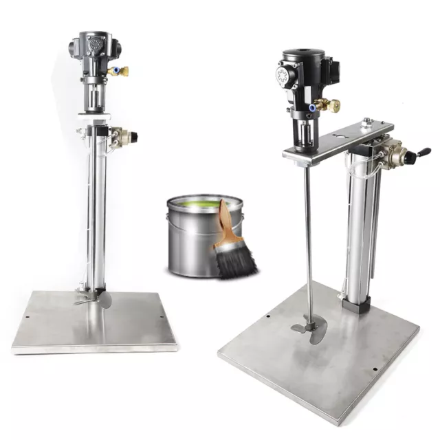 Paint Air Power Mixer With Air Lift 5 Gallon Pail Pneumatic Lift & Power + Stand