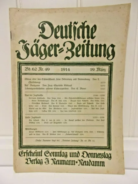 PERIÓDICO ALEMÁN JÄGER de 1914 EDICIÓN 19 DE MARZO No 49