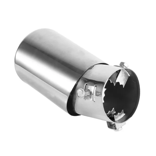 1Pcs Universal Rear Round Stainless Steel Auto Exhaust Muffler Tail Pipe Tailpip