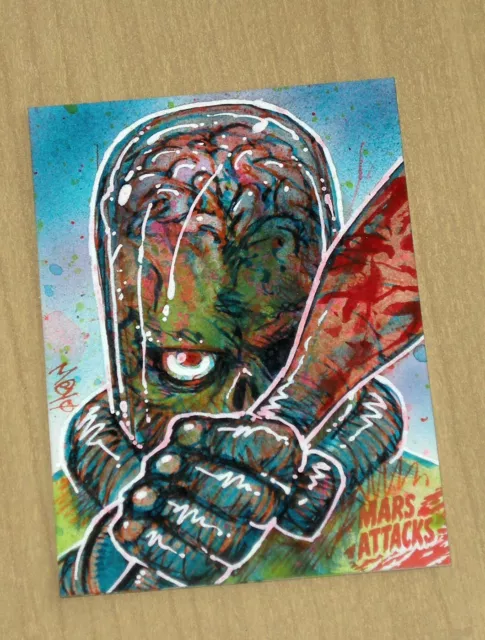 2021 Topps Mars Attacks Uprising sketch card 1/1 Jason Keith Phillips Mayonnaise