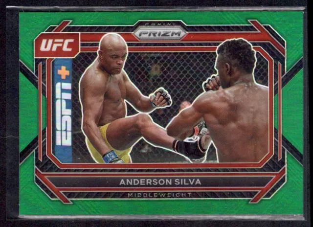 2023 Panini Prizm Ufc Green Prizms Anderson Silva Middleweight #76
