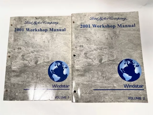 WINDSTAR VOLUME 1 and 2  2001 FORD FACTORY DEALER SERVICE REPAIR MANUAL BOOK