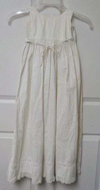 Victorian Edwardian Girls Petticoat Slip Apron White Reenactment
