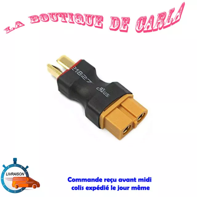 ADAPTATEUR T-Plug Mâle Vers XT60 Femelle pour lipo voiture avion bateau 1/10