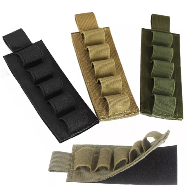 Tactical Rifle Buttstock Shell Cartridge gun Holder 5 Cartridges Ammo Bullet Bag