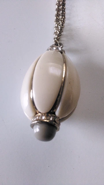 J.Crew Pendant Necklace Tan With Crystal Accents