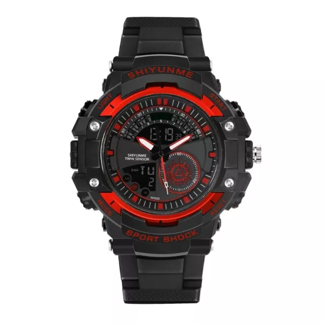 Analog Digital Display Watch 50M Waterproof Outdoor Display 12/24H