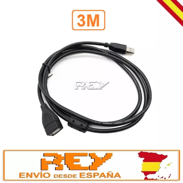 Cable Extensión USB Macho a USB Hembra 2.0 de 3 Metros ENTREGA 24/48H v175