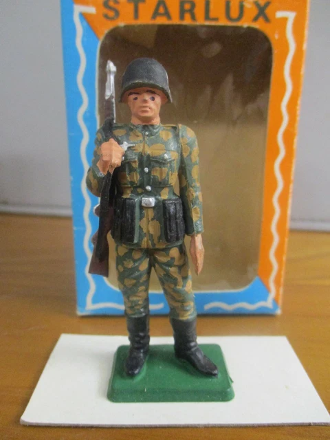Soldat Starlux Allemand 39/45 - 1/32 (60mm) - Fusil Mitrailleur - Infanterie - Bon état Sans Boîte