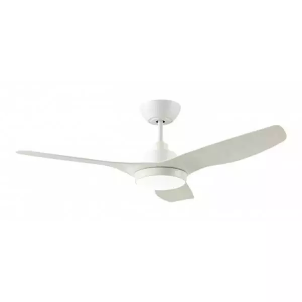 DC3 48" DC Ventair Remote Ceiling Fan with LED Light in White