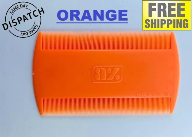 Orange Double Sided Nit CombHead Lice Detection pet dog cat flea pine para pious