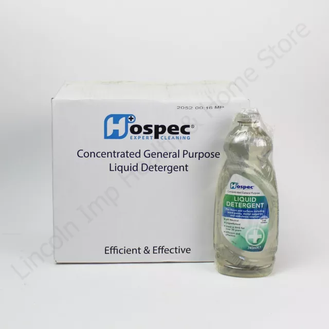 Hospec PH Neutral Liquid Detergent. Dental Surgery Cleaning & Hygiene. 9 Bottles