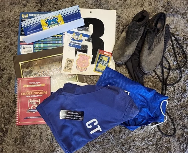 Workington Town Rugby League Collectors Bundle - Player Worn / Boots Etc