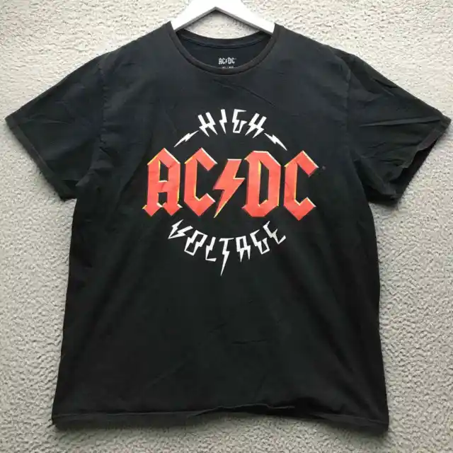 AC/DC High Voltage T-Shirt Men's XL Short Sleeve Music Graphic Black Red White