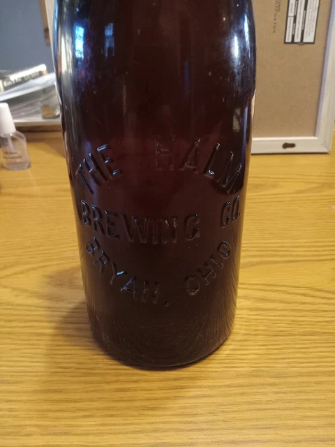 Halm Brewing Co Bryan Ohio Amber Beer Bottle Late 1800s