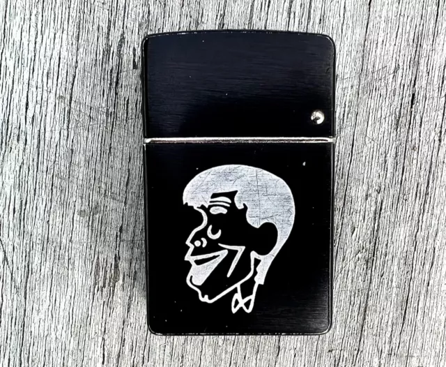 Ultra-Rare  Vintage Jerry Lewis Signature Logo Black Windmaster Lighter