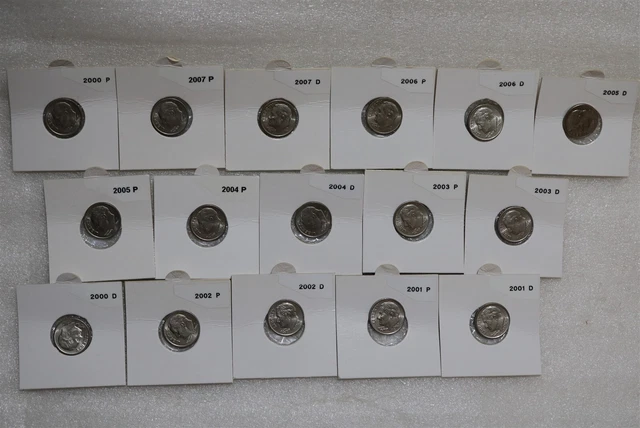 Usa Dime Collection From The 2000'S B49 #1016