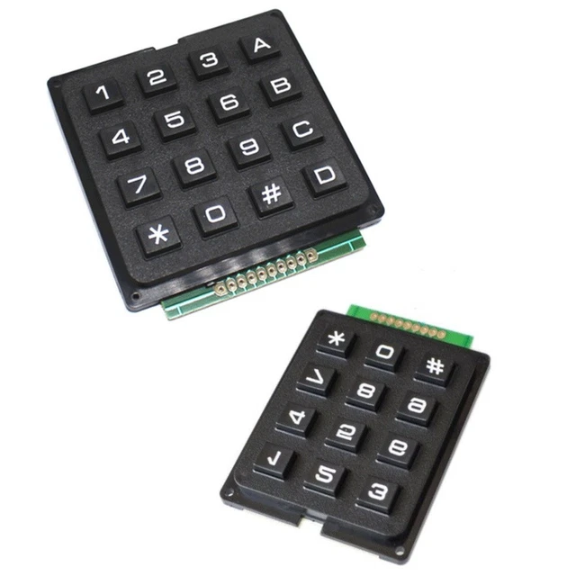 16-KEY FOR MATRIX Keyboard Module for 4x4 Layout PCB Material Black 7x5 ...