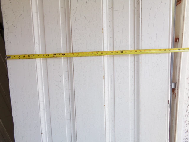 1800's Antique White Wood DOOR Interior Two Raised Panel Door 3