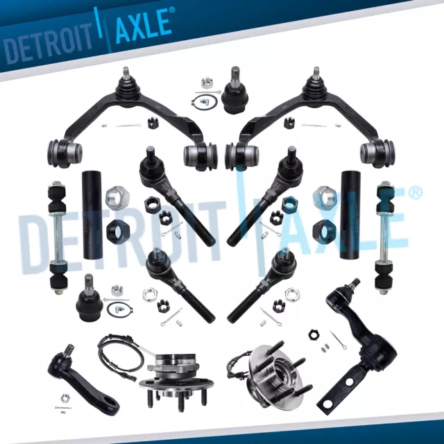 16pc Front Upper Lower Control Arms Wheel Hub Kit for 2000-2003 Ford F-150 4WD