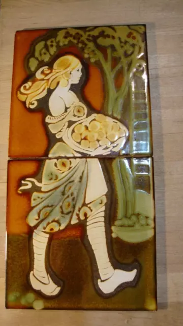 2 Pilkington  Tiles  women design Hand made London