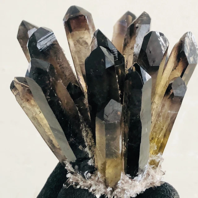 316g  New Find Black Phantom Quartz Crystal Cluster Mineral Specimen Healing