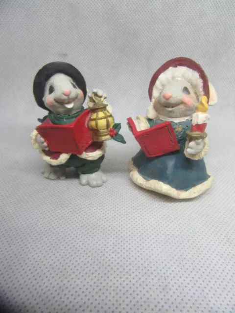 Merry Mousetales x 2 Figures Ornaments Midwest of Cannon Falls Christmas