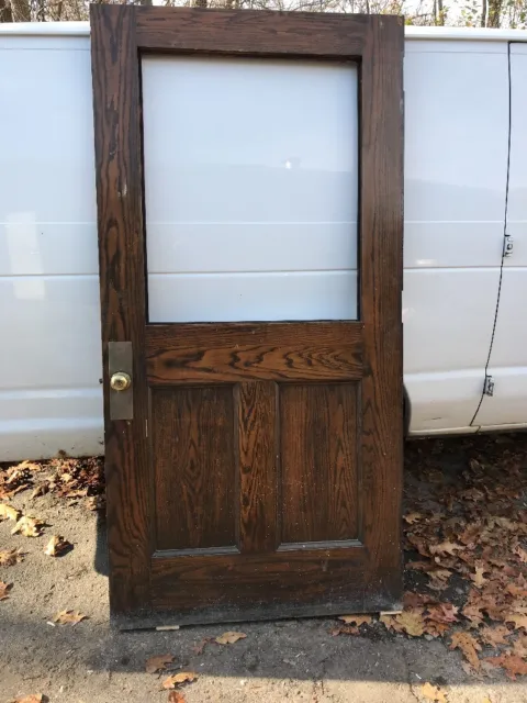 HO antique oak entry door 41.75 x 83.5