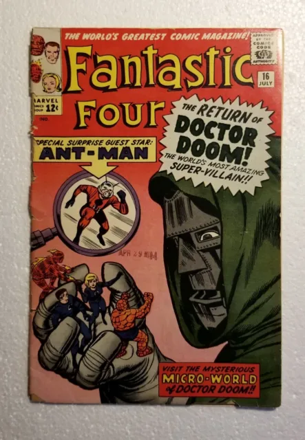 Marvel Comics Fantastic Four #16 GD/VG 1st Ant-Man Crossover Doctor Doom