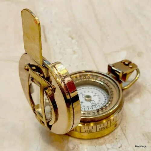 Military Nautical Compass Brass Kelvin & Hughes Working Handmade Designer