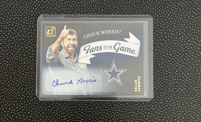 2022 Panini Donruss Football CHUCK NORRIS AUTO "Fans of the Game" Cowboys #FG-CN