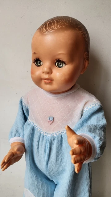 ANCIEN BELLE POUPÉE Convert  47 cm , Yeux DORMEURS , Marqué DOS Logo