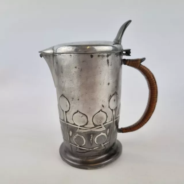 Antique Art Nouveau Pewter Jug And Cover Tudric Liberty & Co. Archibald Knox