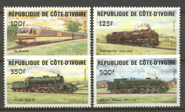 Eisenbahn, Railways, Lokomotiven - Elfenbeinküste - ** MNH 1984