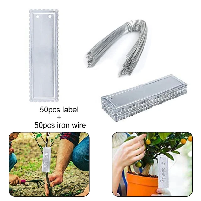 Etichette per piante in alluminio, confezione da 150, 82 x 25 mm, etichette per piante in metallo, impermeabili, per vivai e giardini all'aperto, etichette in metallo per alberi per giardinaggio