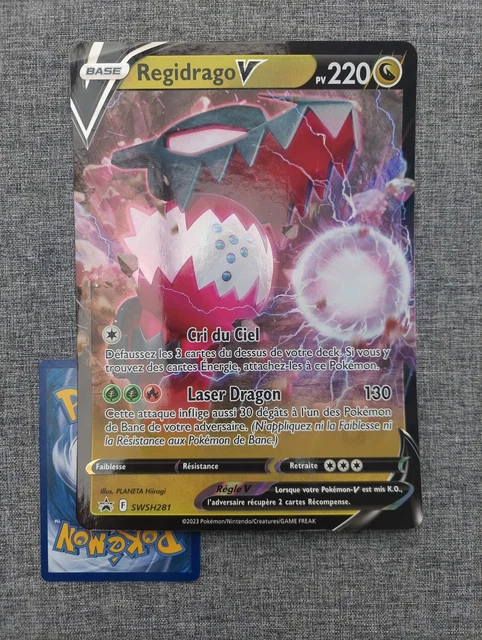 Carte Pokémon Jumbo Regidrago V - SWSH281 - Crown Zenith - Carte Surdimensionnée Promo Black Star