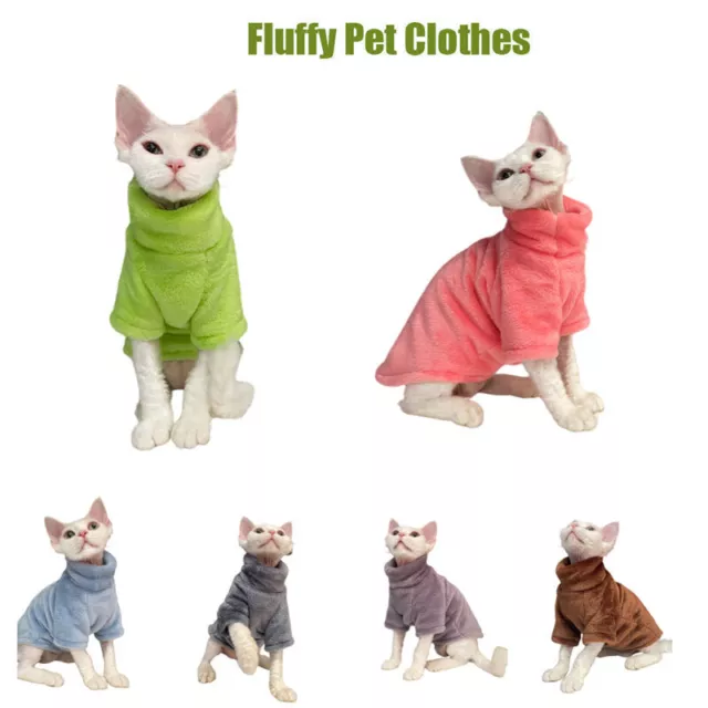 Soft Pet Cats Waistcoat Thicken Keep Warm Stylish Coat Kitten Clothes Outerwear