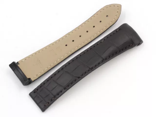 Watch Strap OMEGA Integrated Lug Curve 21mm Clasp Real Leather Hand Made Brown