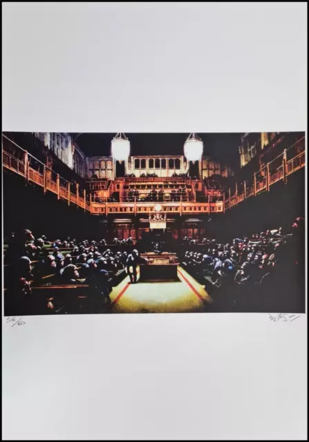 BANKSY * Monkey Parliament * 50x35 cm * Lithografie *limitiert # 56/60