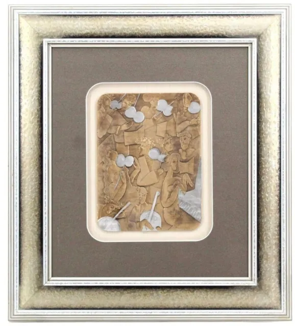 Linda Le Kinff Original Relief Sculpture "L'Orchestre Fou" Hand hammered Art